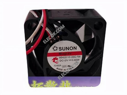 SUNON MB40201V2-000C-F99 12V 0.60W 3wires Cooling Fan