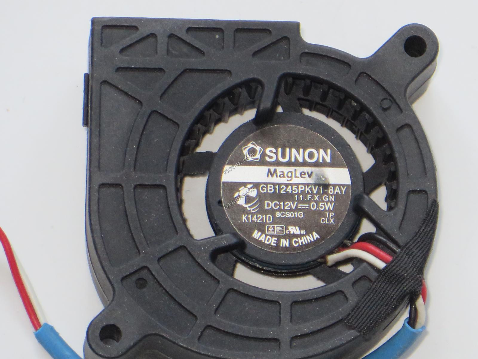 SUNON GB1245PKV1-8AY F.X.GN 12V 0,5W 3 vodiče Chladicí Ventilátor 