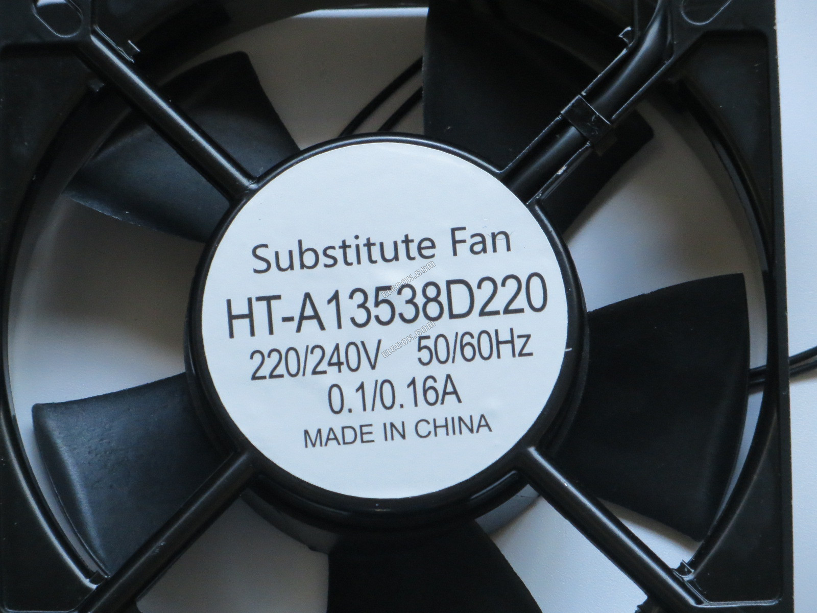 HUITONG HT-A13538D220 220/240V 0,1/0,16A 2 vezeték Hűtőventilátor helyettesítő 