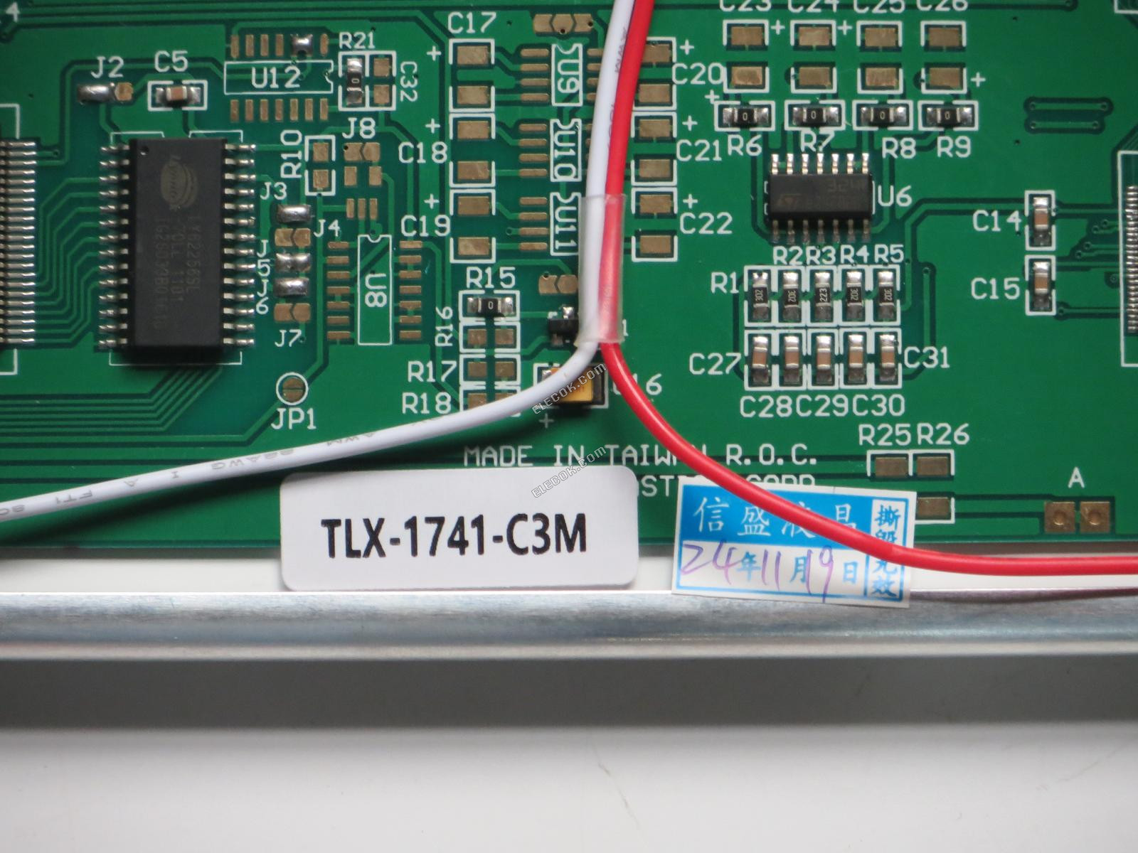 240*128 TOSHIBA 5,2" TLX-1741-C3M STN LCD Képernyő helyettesítő fekete fólia 