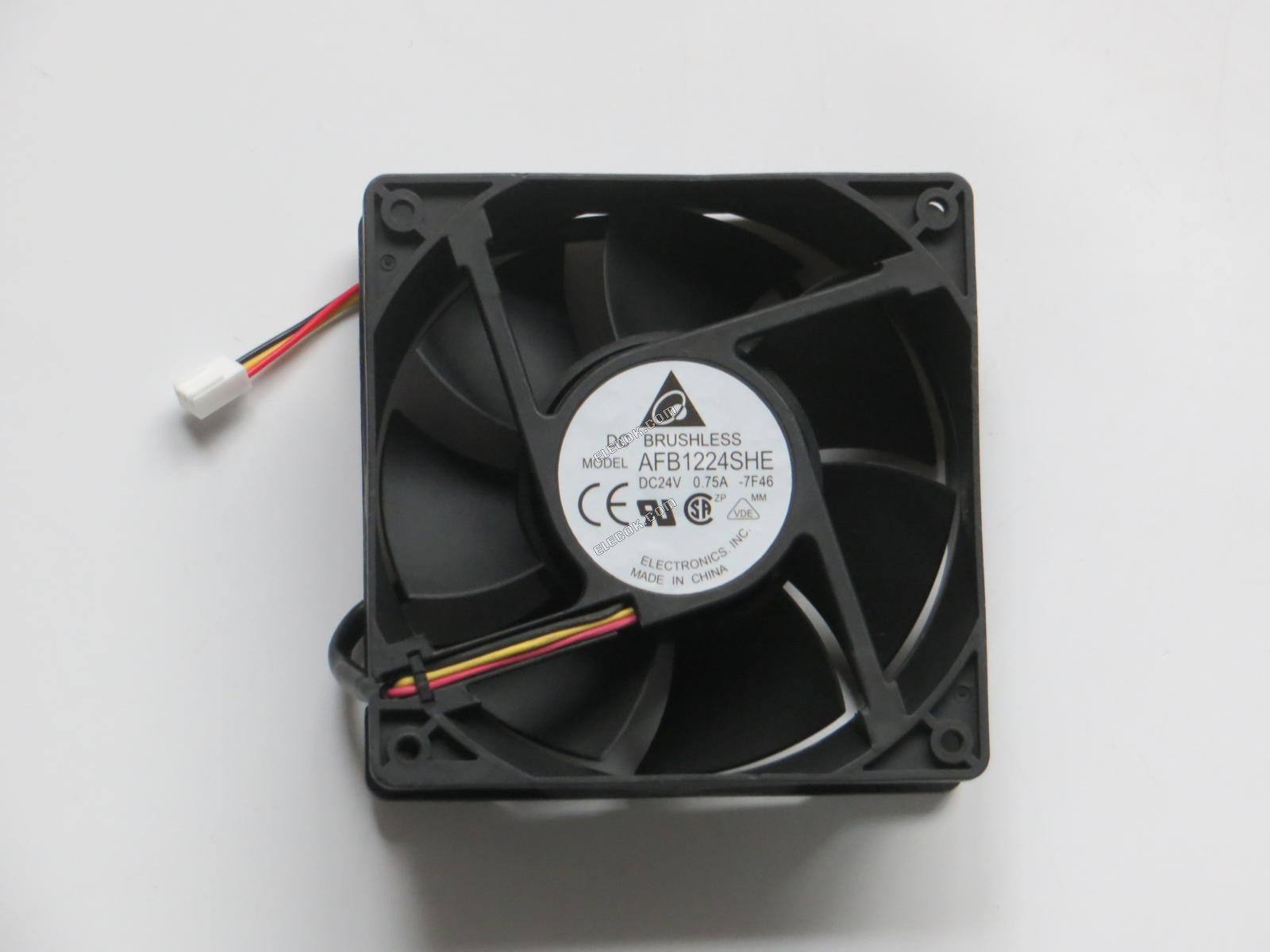 AFB1224SHE-7F46 DC24V, 75A 3 vezeték Hűtőventilátor 