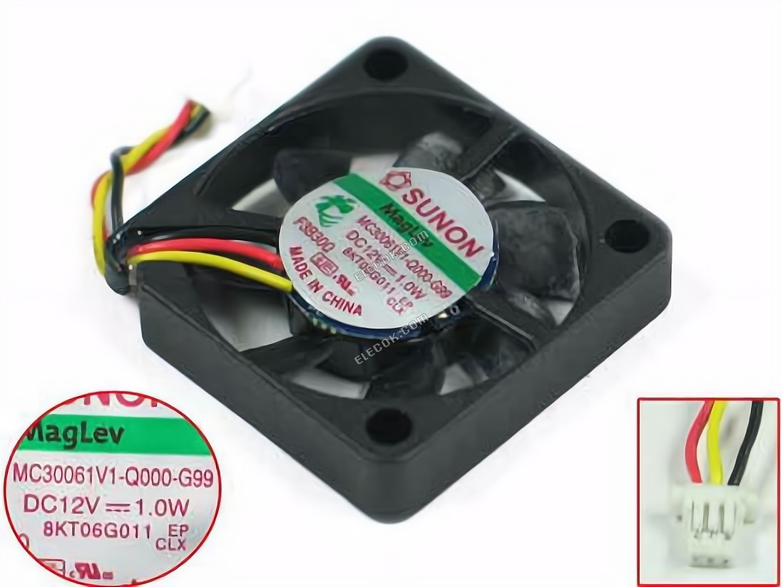 SUNON MC30061V1-Q000-G99 12V 1.0W 3 vodiče Chladicí Ventilátor 