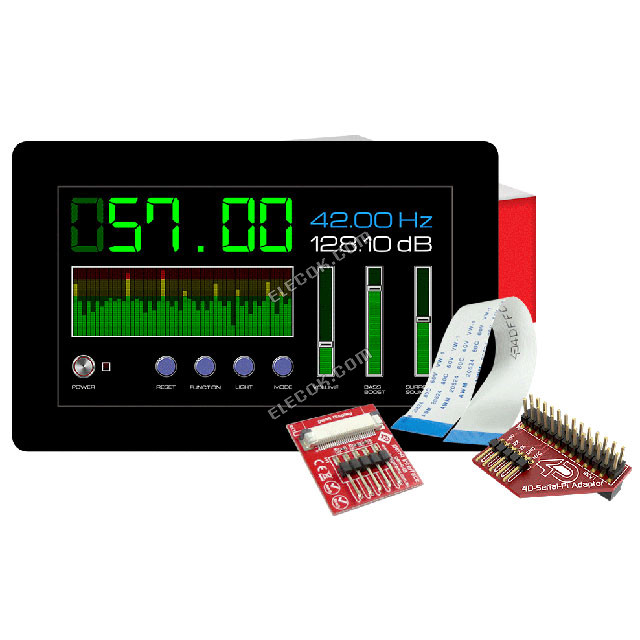 GEN4-ULCD-70DCT-CLB-PI 4D Systems Pty Ltd Kapacitní Graphic LCD Displej Modul Transmisivní červená, Zelená, Modrá RGB TFT - Barevný Paralelní Rozhraní/Serial 7" 177.80mm 800 x 480 WVGA 