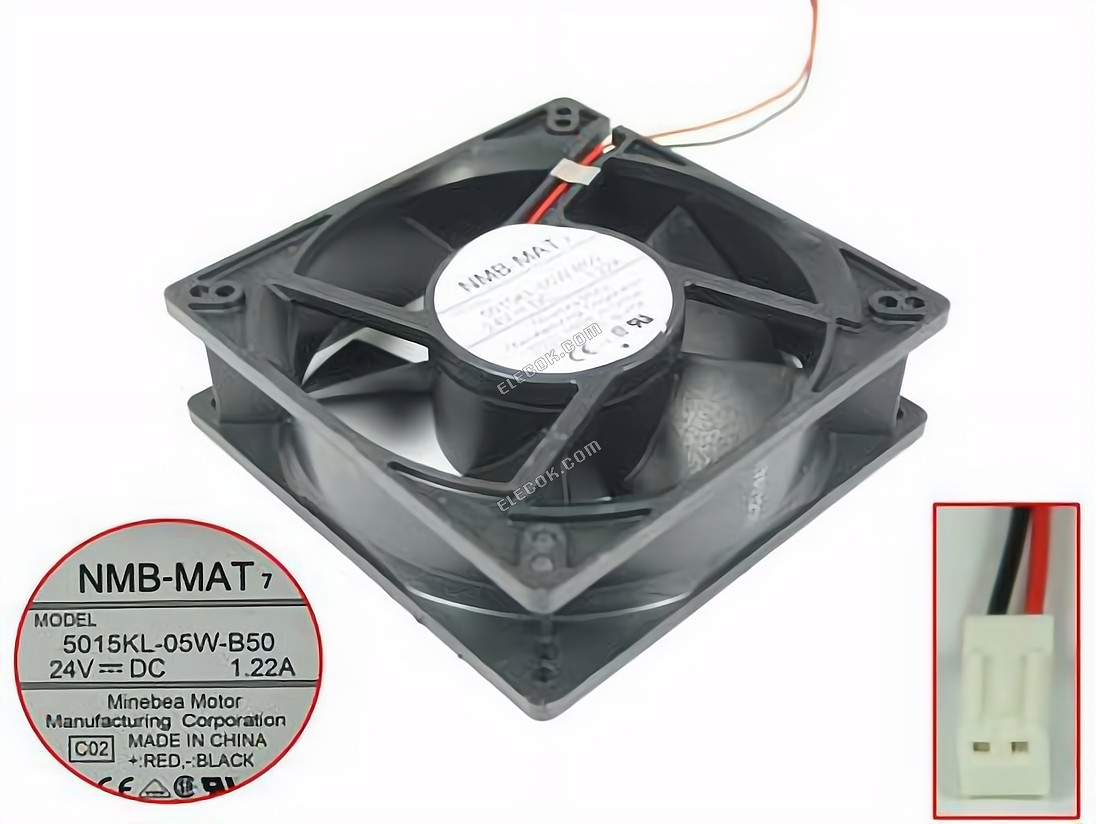 NMB 5015KL-05W-B50 24V 1,22A 2 vodiče Chladicí Ventilátor 