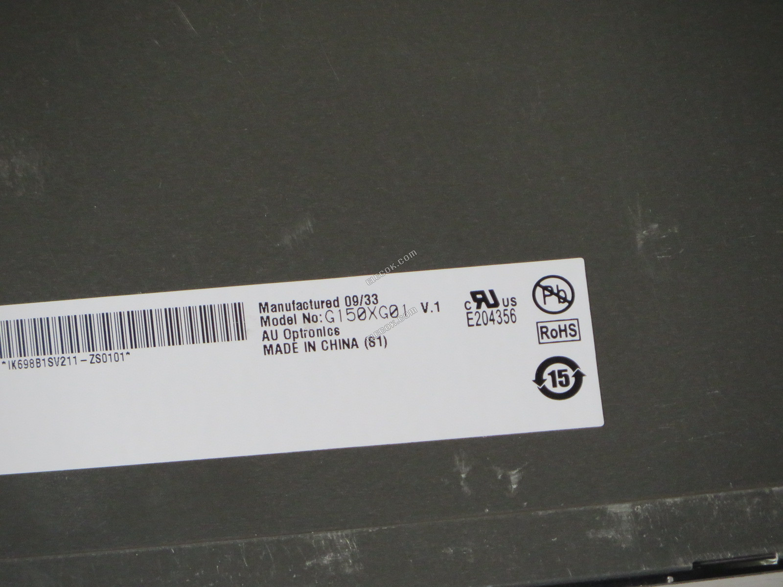 G150XG01 V1 AUO 15.0" a-Si TFT-LCD Panel použitý 