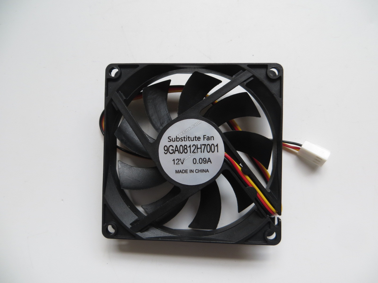 Sanyo 9GA0812H7001 12V 0,09A 1,08W 3 vezeték Hűtőventilátor, Csere 