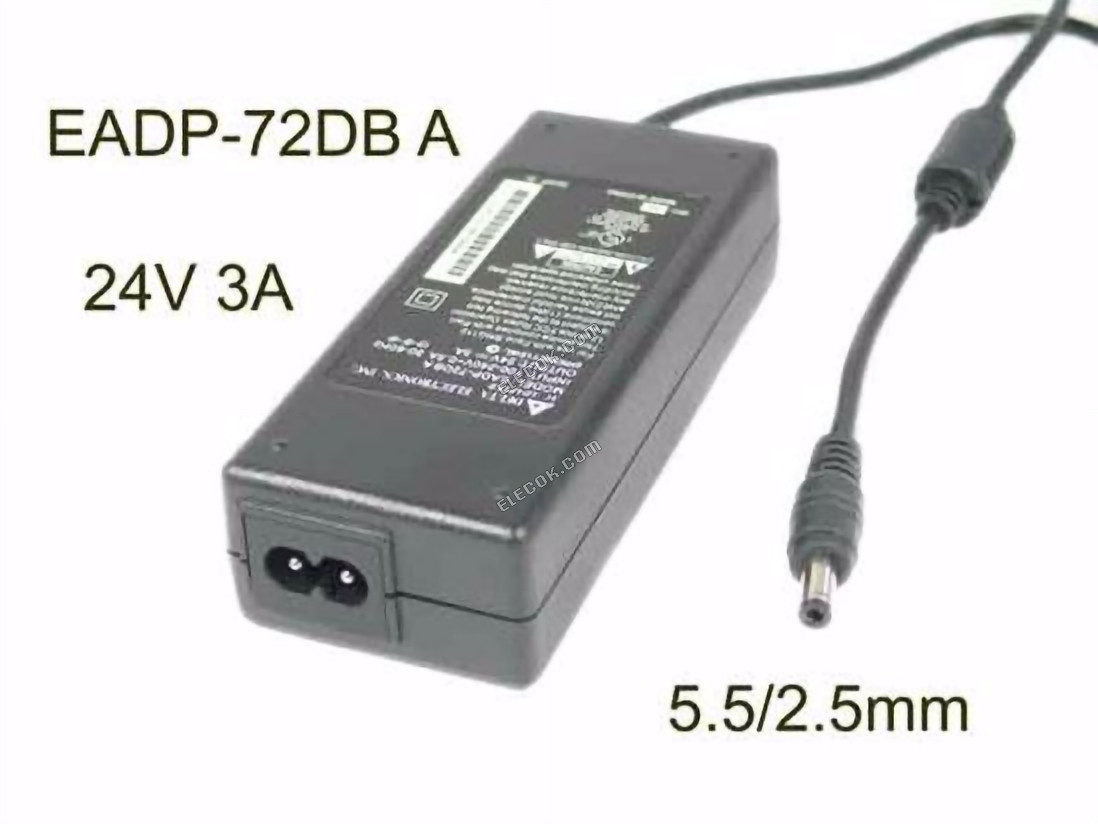 Delta Electronics EADP-72DB AC Adaptér 5V-12V 24V 3A, Válcový Konektor 5,5/2.5mm, 2 Kolíky 