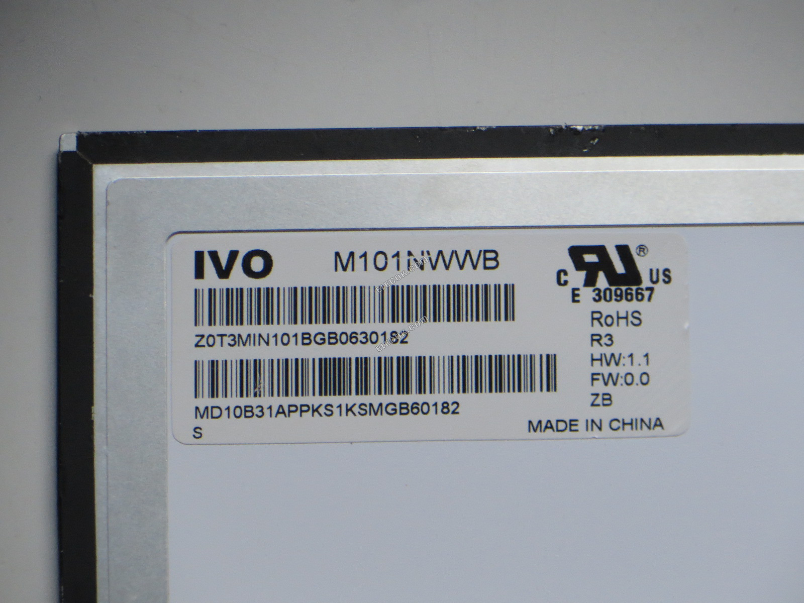 M101NWWB R3 IVO 10,1" a-Si TFT-LCD, Panel 