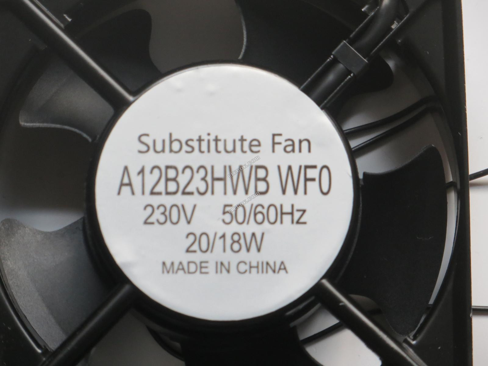COSTECH A12B23HWB WF0 AC230V 50/60HZ 120*120*38mm hűtőventilátor, Helyettesítő nélkül vízálló funkció 