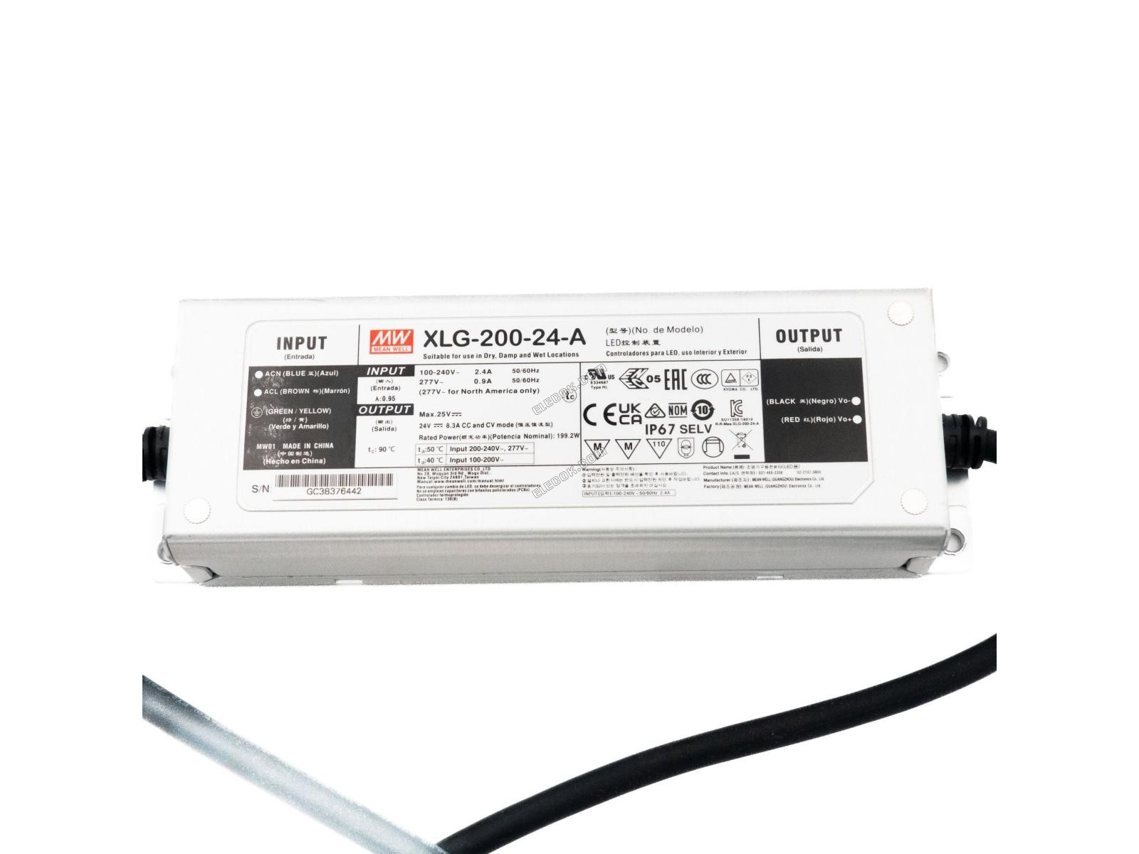 Mean Well XLG-200-24-A Napájecí Zdroj 200W 24V - Nastavitelný 