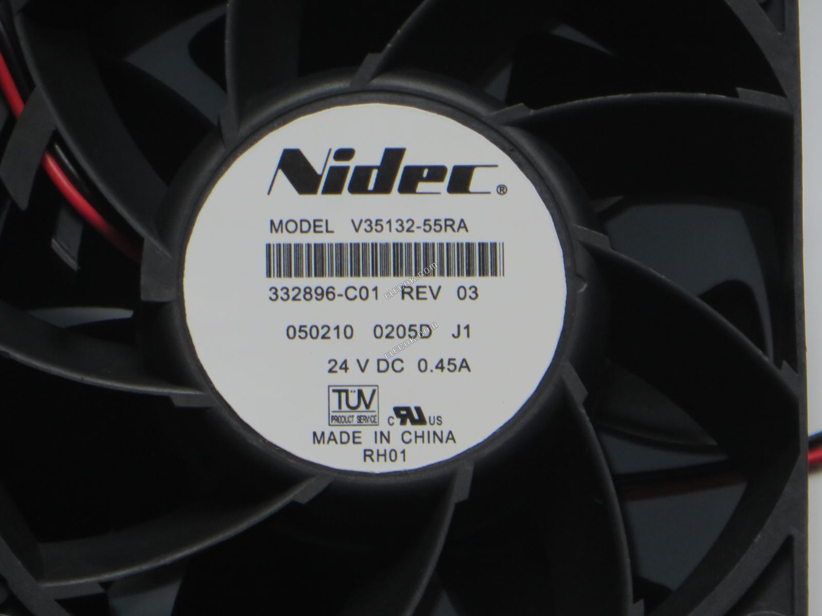 Nidec V35132-55RA 24V 0,45A 2 vodiče chladicí ventilátor, repasovaný 