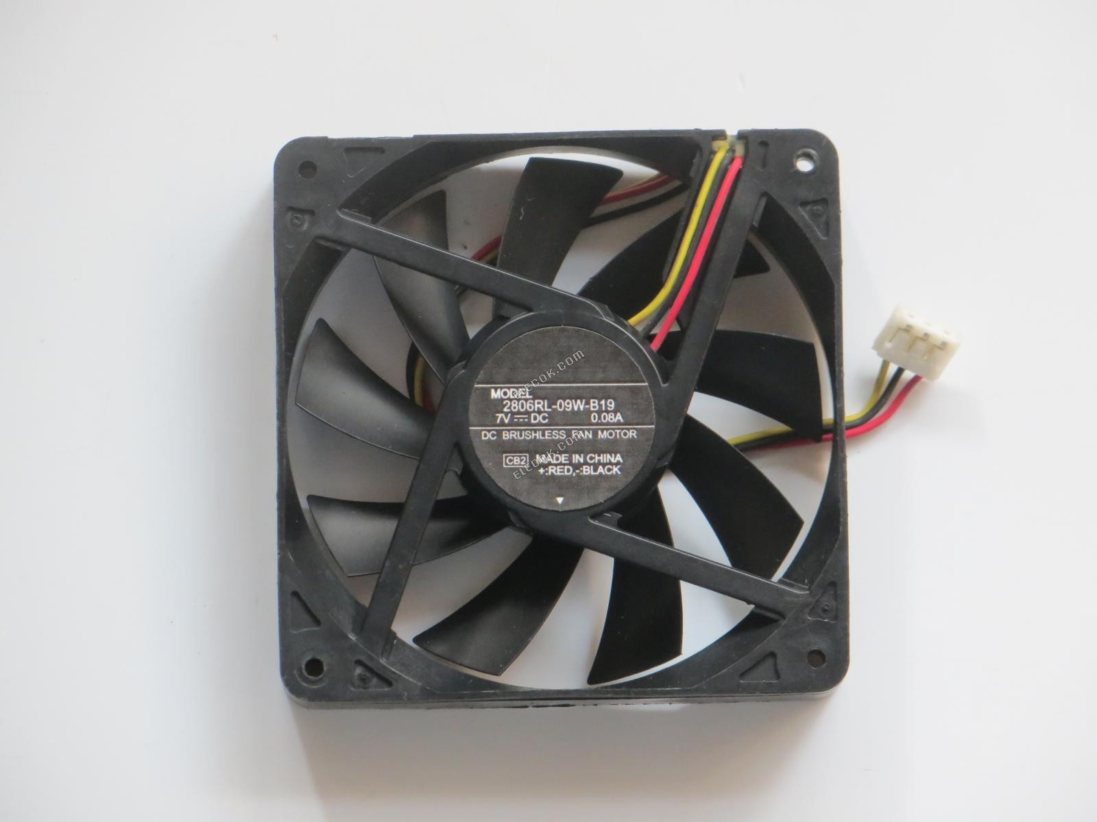 NMB 2806RL-09W-B19 7VDC 0,08A 3 vodiče Chladicí Ventilátor 