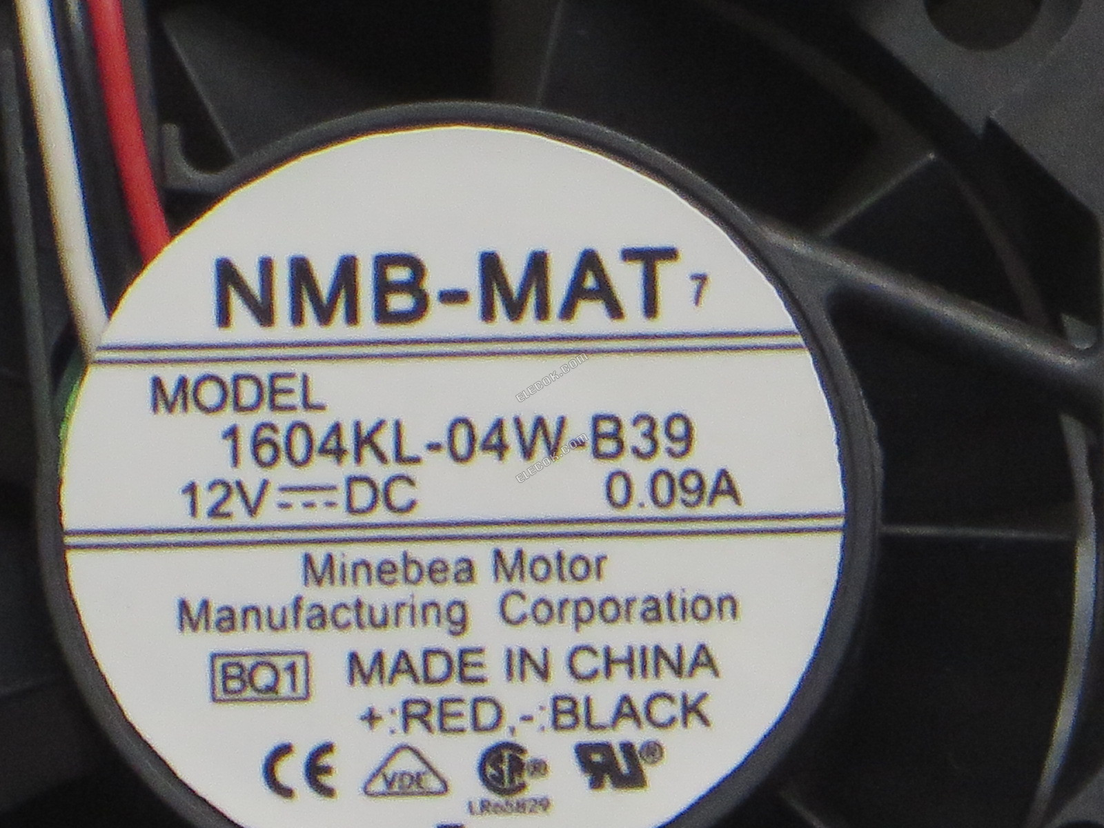 NMB 1604KL-04W-B39 12V 0,09A 3 vodiče Chladicí Ventilátor 