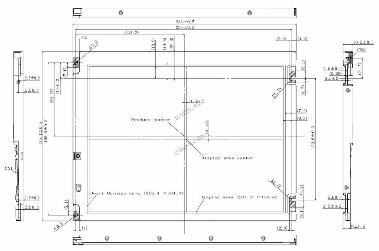 NL6448BC33-71 NEC 10,4" a-Si TFT-LCD Panel 