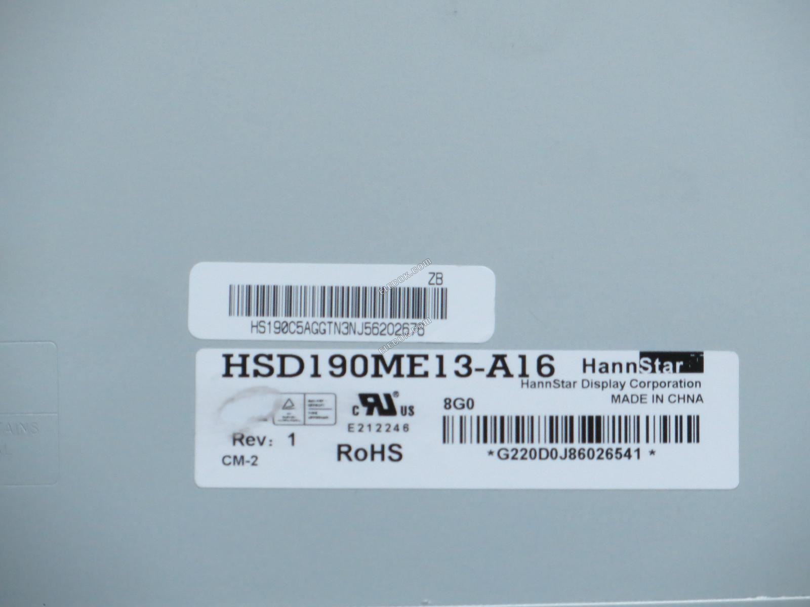 HSD190ME13-A16 HannStar 19.0" A-Si TFT-LCD Panel 