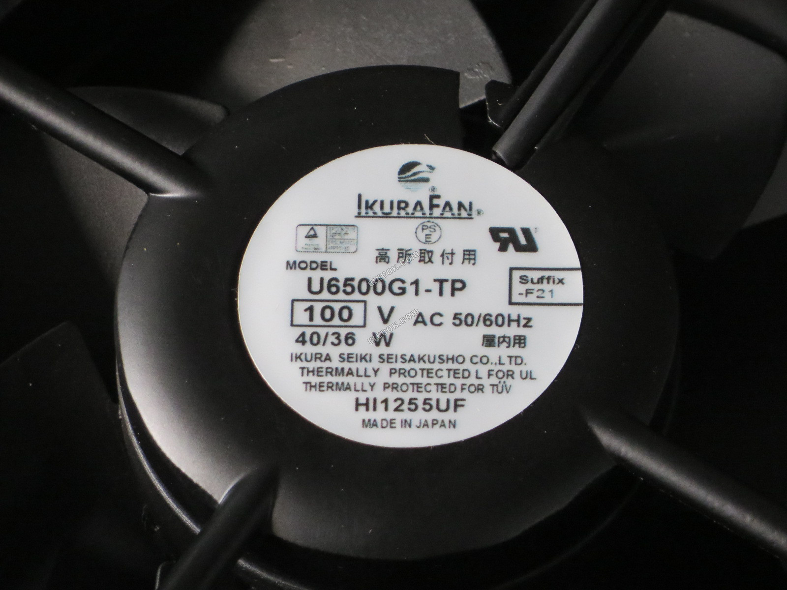 IKURA VENTILáTOR U6500G1-TP 100V 40/36W Chladicí Ventilátor Repasovaný 