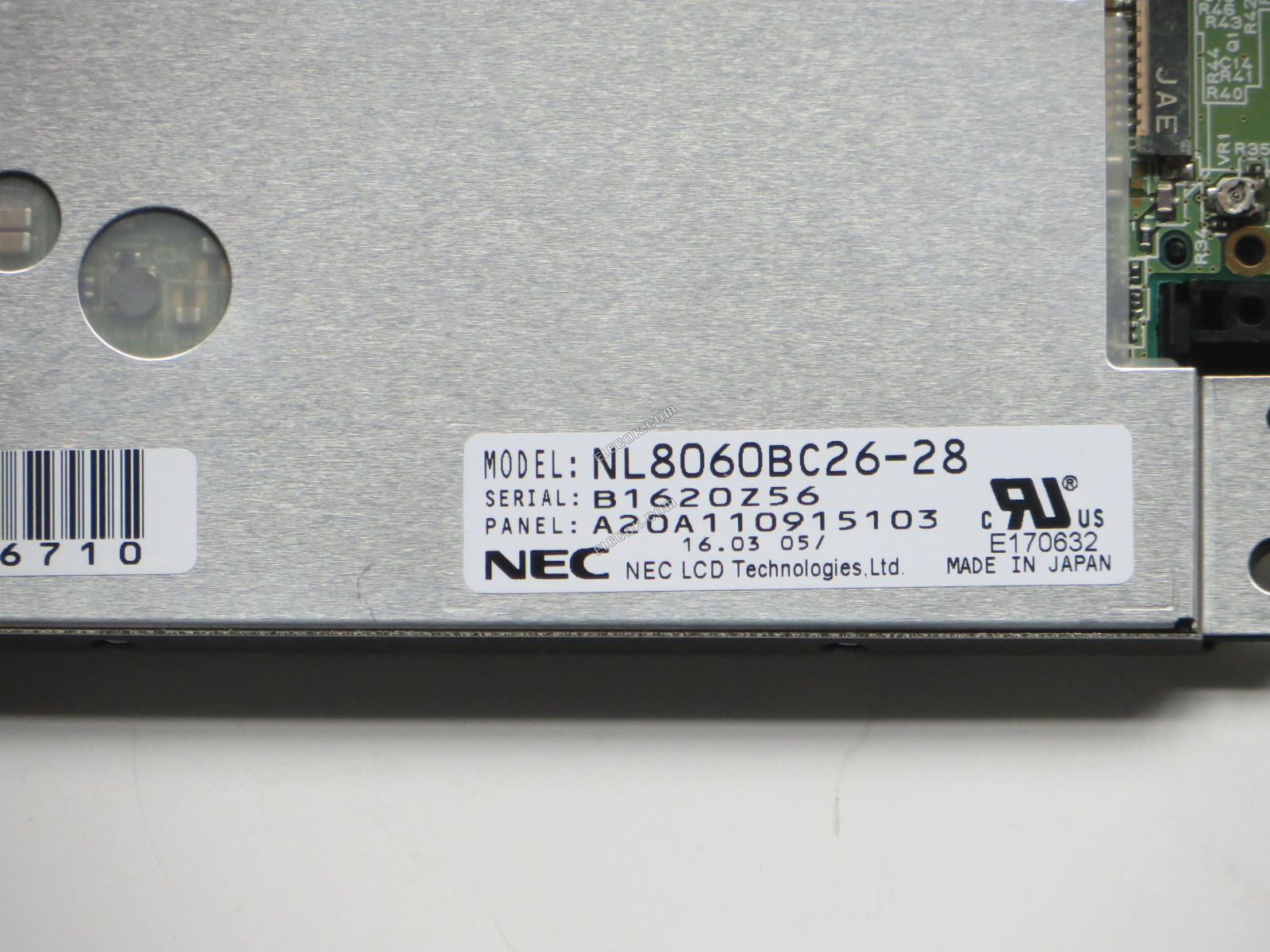 NL8060BC26-28 NEC 10,4" A-Si TFT-LCD Panel Használatlan Régi Készlet 
