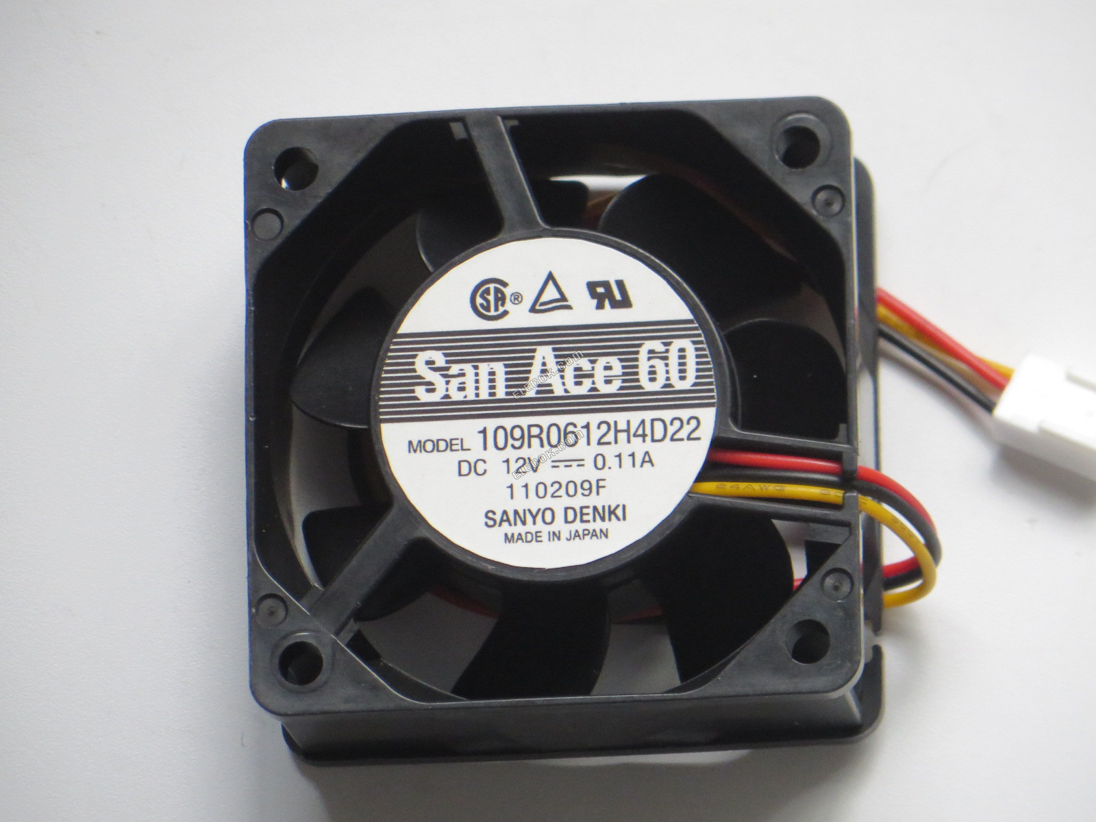 Sanyo 109R0612H4D22 12V 0,11A 3 vodiče Chladicí Ventilátor 