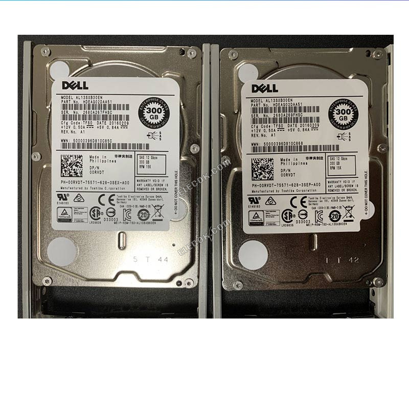 DELL 00RVDT 0RVDT 300GB SAS 15K 12Gb AL13SXB30EN server hard drive