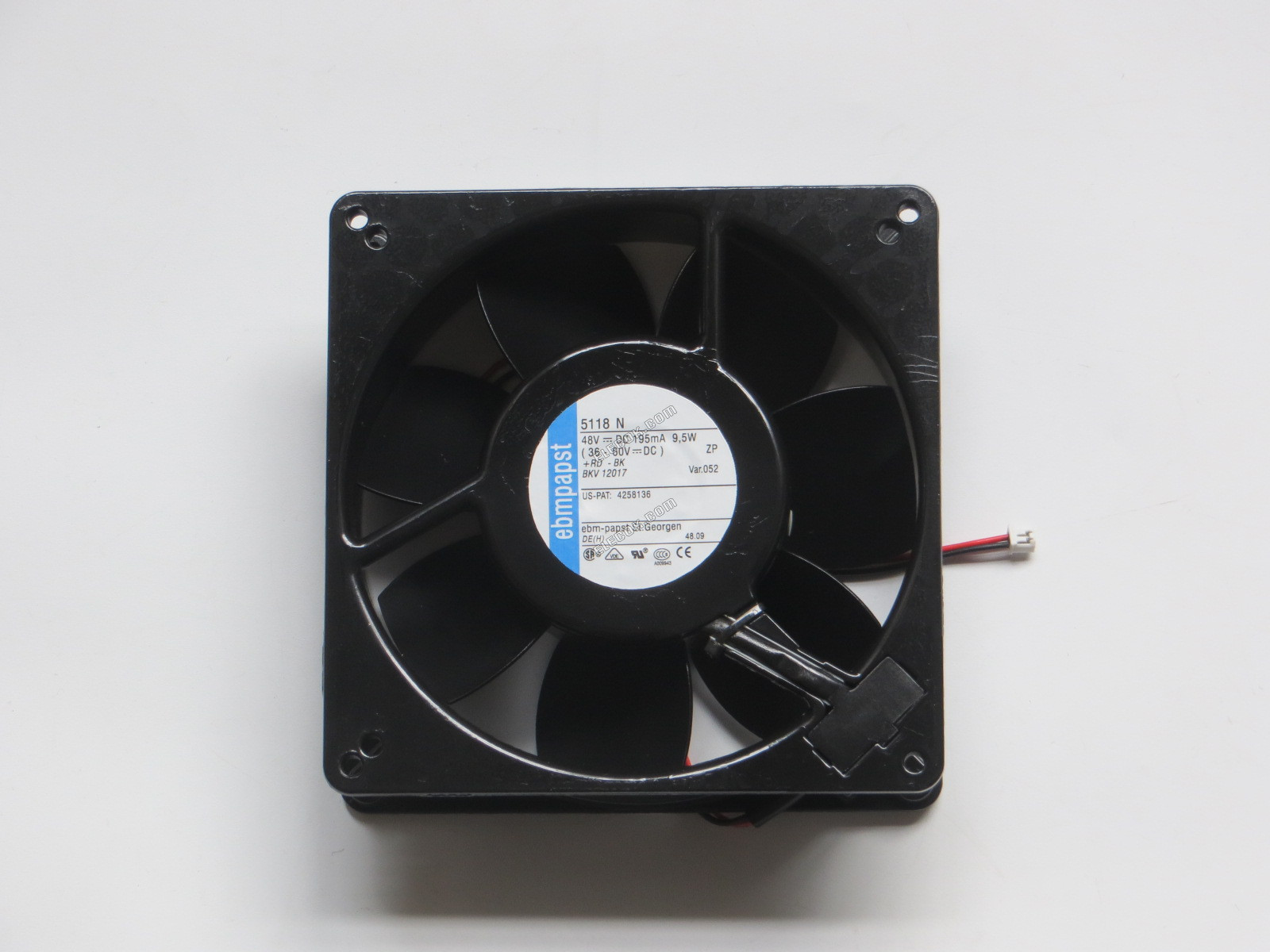 EBM-Papst 5118N 48V 9,5W 2 vodiče Chladicí Ventilátor 