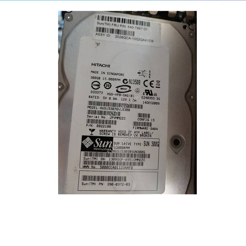 Sun 300GB 15K 3.5 SAS J4400 hard drive 540-7987 390-0461