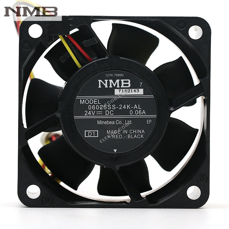 NMB 06025SS-24K-AL 24V 0,06A 3 vezeték hűtőventilátor 