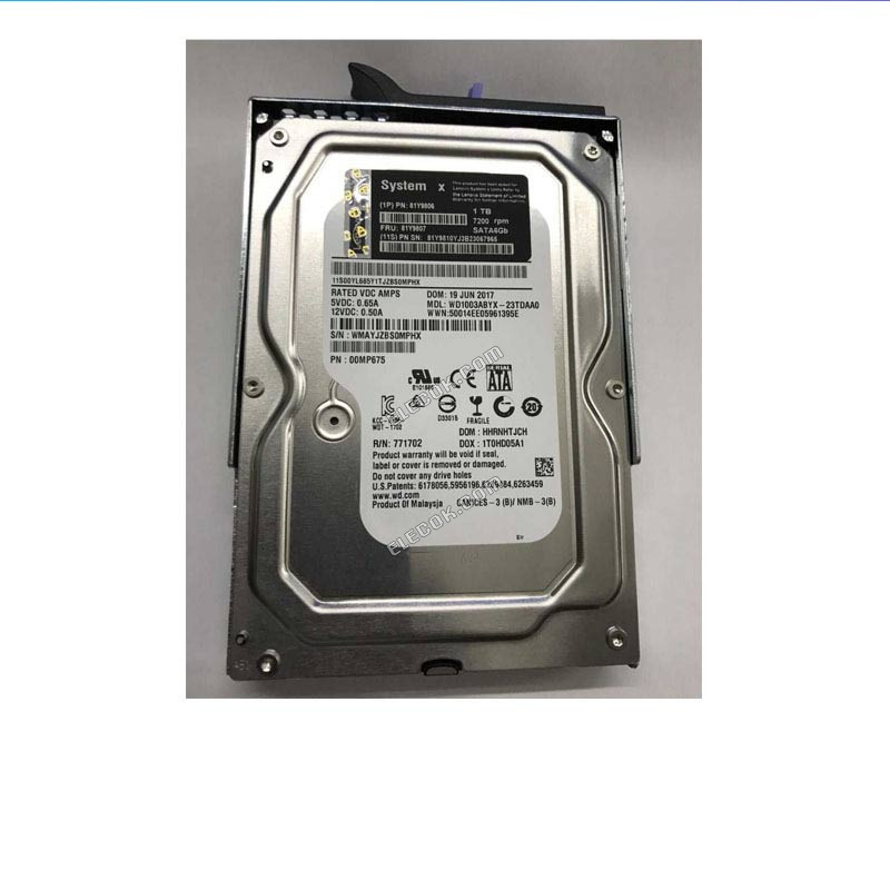 IBM 81Y9806 81Y9807 1TB 7.2K SATA 3.5 inch X3100 X3250 M5 hard drive