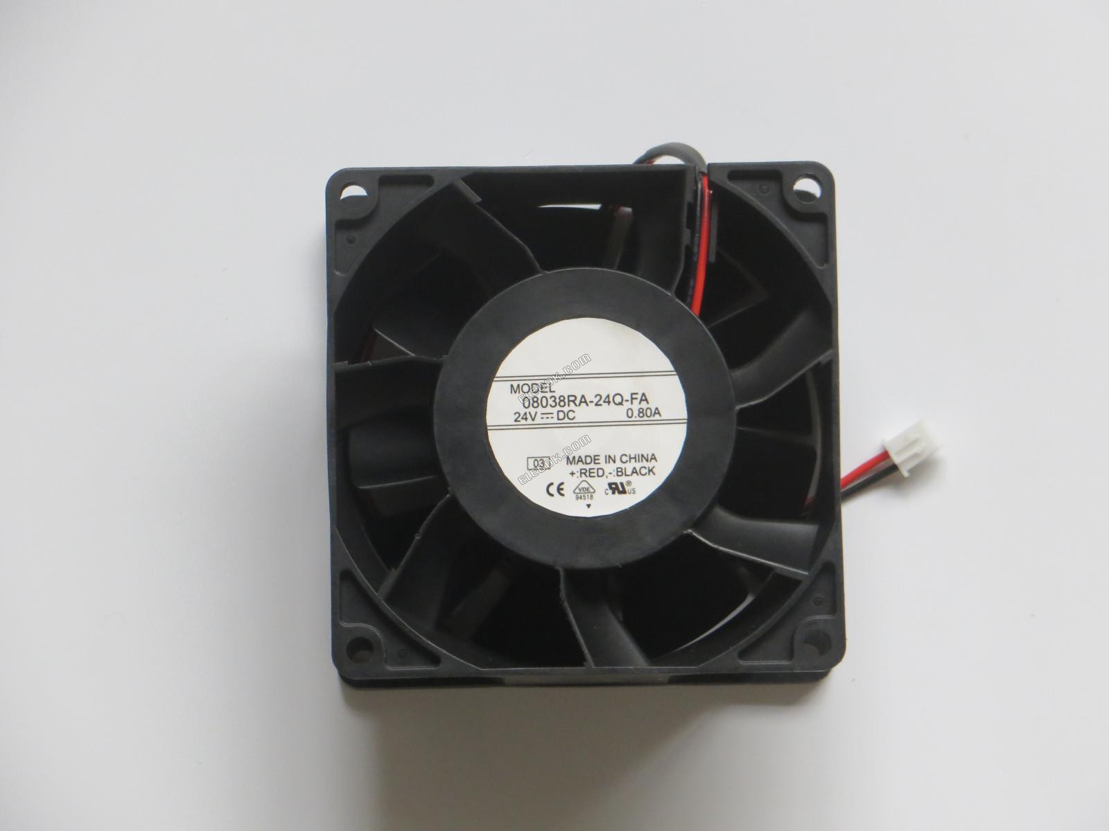NMB 08038RA-24Q-FA 24V 0.80A 2 Vezetékek Hűtőventilátor 