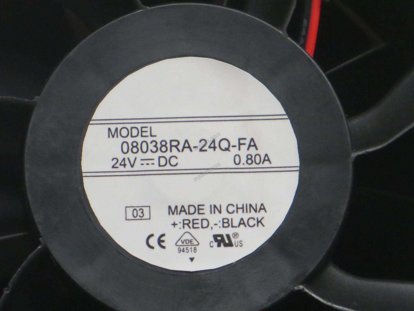 NMB 08038RA-24Q-FA 24V 0.80A 2 Vezetékek Hűtőventilátor 