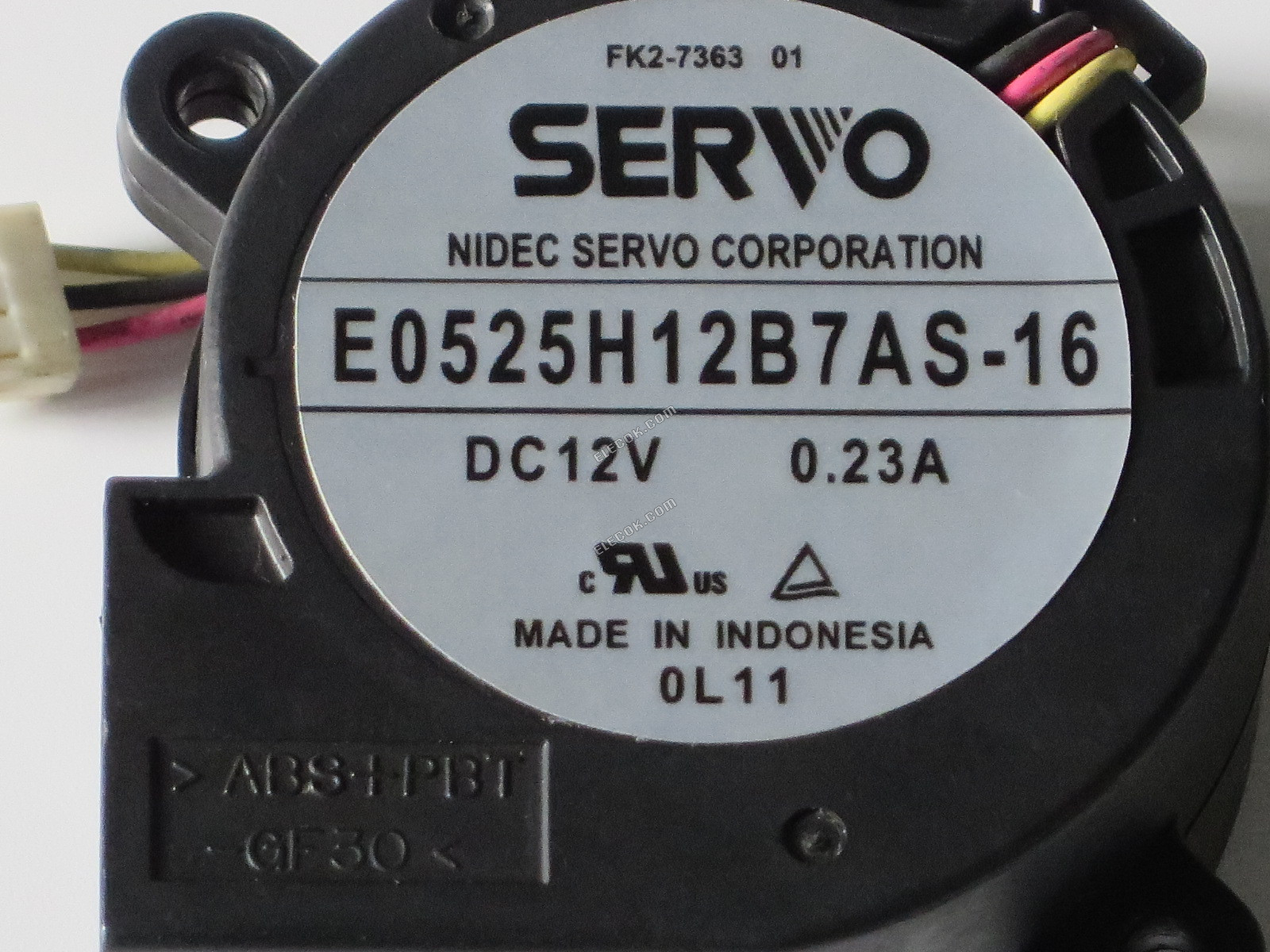 SERVO E0525H12B7AS-16 12V 0,23A 3 vezeték Hűtőventilátor 