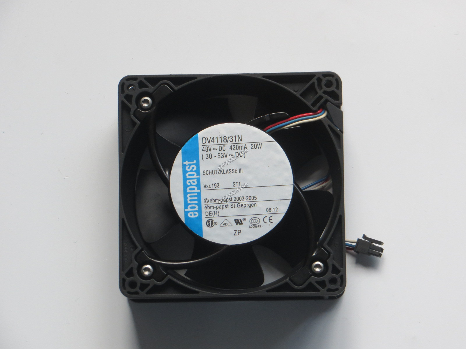 EBM-Papst DV4118/31N 48V 420mA 20W 3 vezeték Hűtőventilátor felújított 