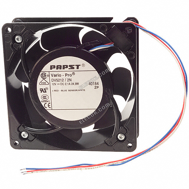 EBM-Papst DV5212/2N-40184 12V 2,1A 9W 3 vodiče Chladicí Ventilátor 