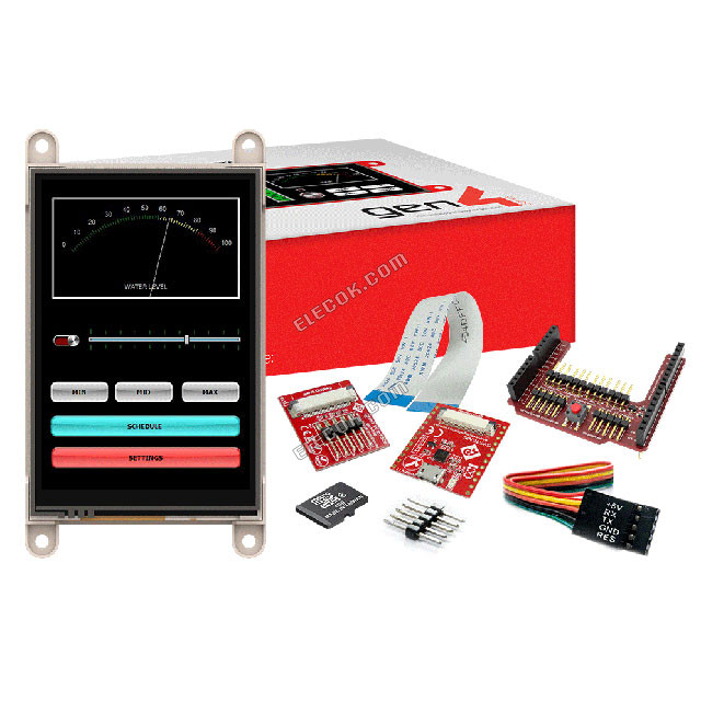 SK-GEN4-35D-AR 4D Systems Pty Ltd Graphic LCD Displej Modul Transmisivní červená, Zelená, Modrá RGB TFT - Barevný Paralelní Rozhraní/Serial 3,5" 88.90mm 480 x 320 HVGA 