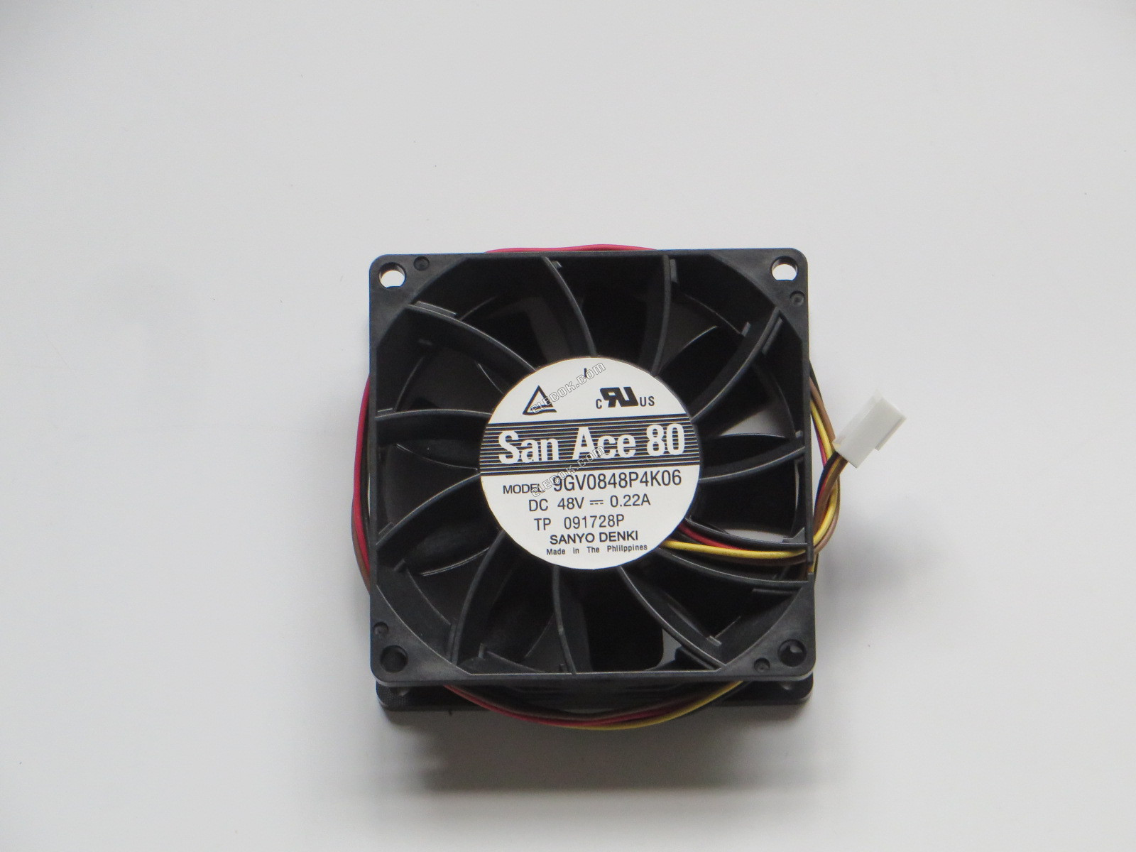 Sanyo 9GV0848P4K06 48V 0,22A 4 vezeték Hűtőventilátor, felújított 