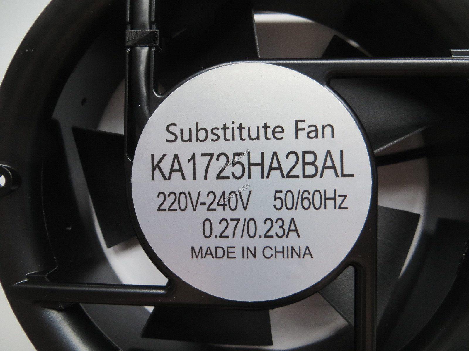 KA1725HA2BAL 220V-240VAC 0,27/0,23A ventilátor -val/-vel 2 vezeték, helyettesítő 