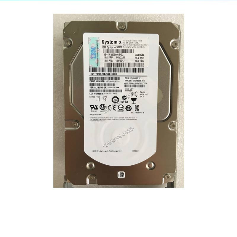 IBM 42D0519 42D0520 46M7030 44W2240 450G 15K SAS 3.5 disassembly