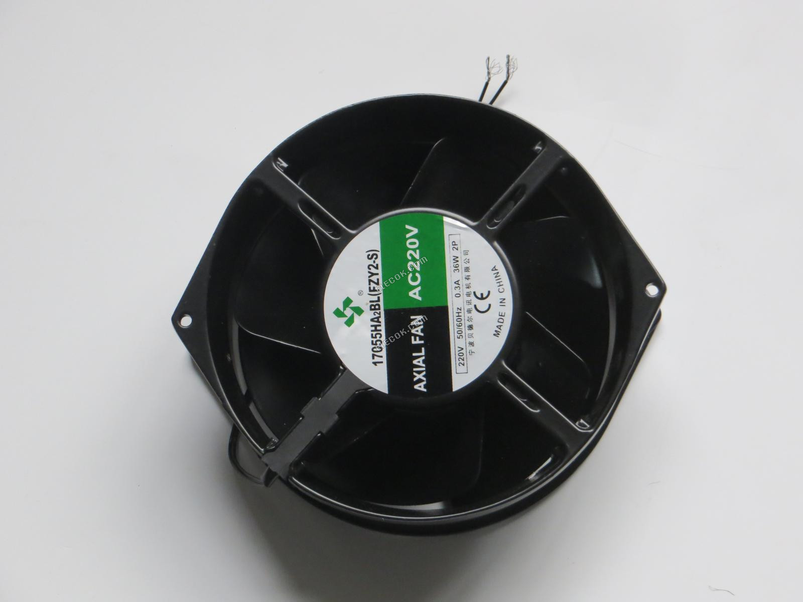Ningbo Beider 17055HA2BL FZY2-S 220V 50/60HZ 0,3A 36W 2P 2 vodiče Ventilátor 