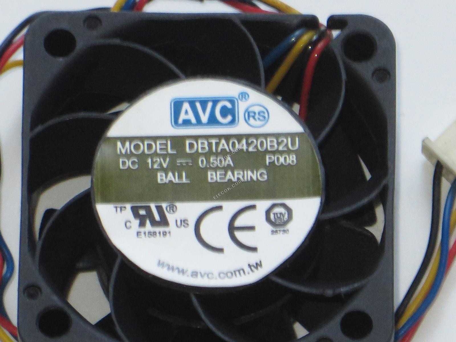AVC DBTA0420B2U, DBTA0420B2U-P008 12V 0.50A 4 vezeték hűtőventilátor 