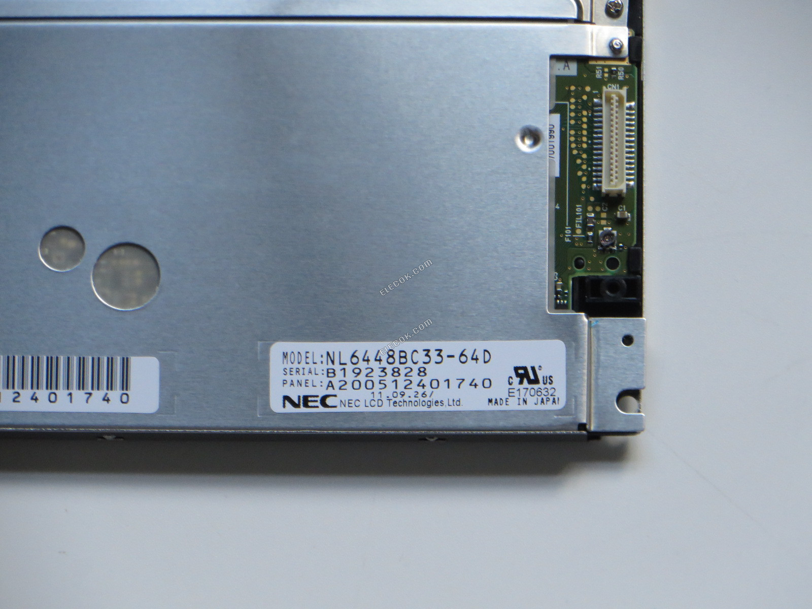 NL6448BC33-64D NEC 10,4" A-Si TFT-LCD Panel Használatlan Régi Készlet 