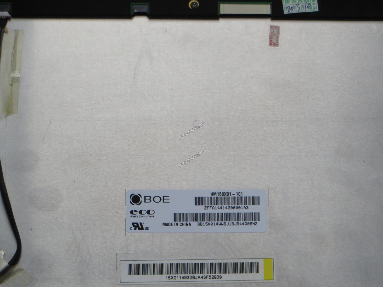 HM150X01-101 BOE 15.0" A-Si TFT-LCD Panel 