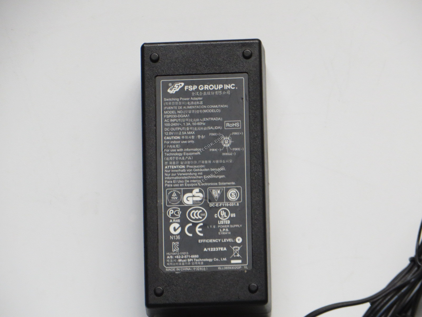 FSP Group Inc FSP030-DGAA1 VáLTóáRAM Adapter - 12V 2,5A, 4-Pin, P1&amp;4=+, C14, használt 