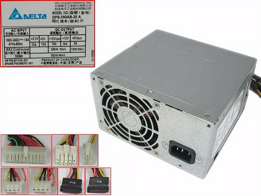 Delta Electronics DPS-350AB-20 Szerver - Tápegység 350W, DPS-350AB-20 A, Használt 