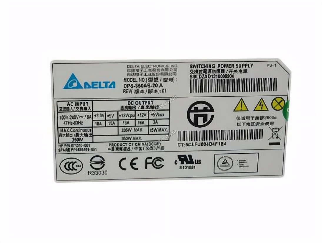 Delta Electronics DPS-350AB-20 Szerver - Tápegység 350W, DPS-350AB-20 A, Használt 
