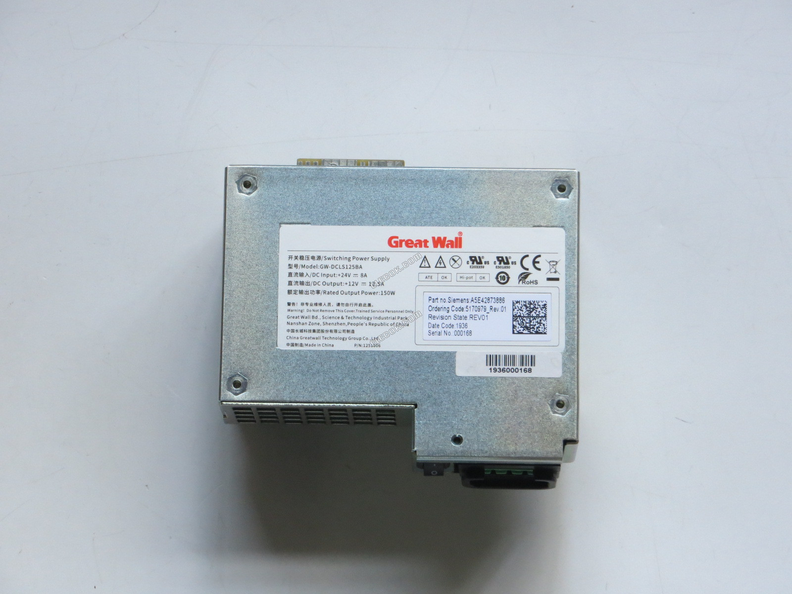 Great Wall DC24V 150W Kapcsolóüzemű Tápegység GW-DCLS125BA 