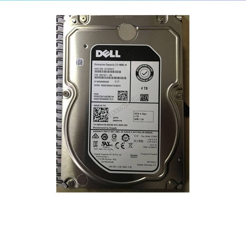 DELL ST4000NM0265 0MWHY9 server hard drive 4T SATA 6GB 3.5 7.2K
