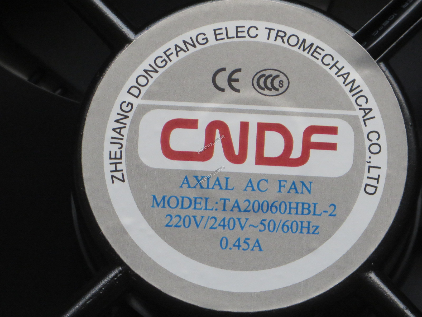 CNDF TA20060HBL-2 220/240V 0,45A 2 vezeték Hűtőventilátor 