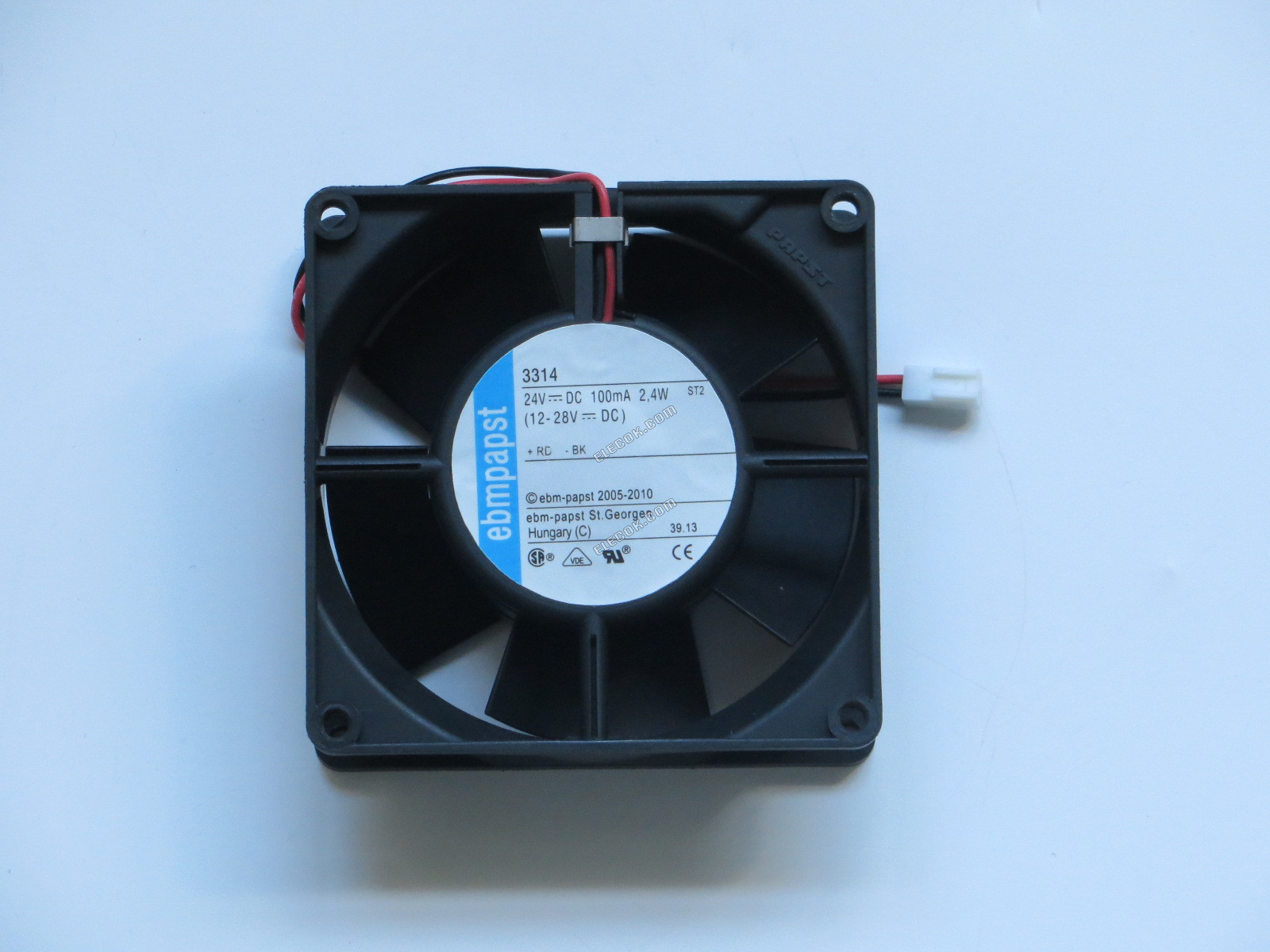 EBMPAPST 3314 24V 100MA 2,4W 2 vodiče Chladicí Ventilátor 