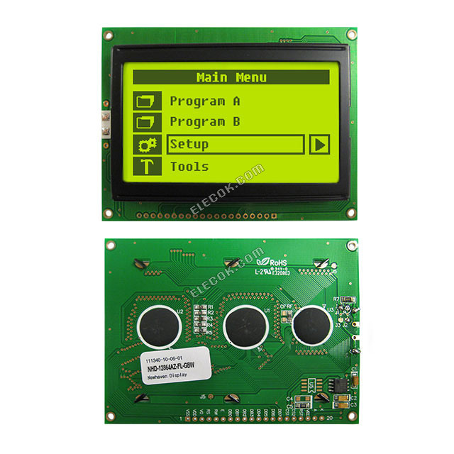 NHD-12864AZ-FL-GBW Newhaven Display LCD Graphic Displej Modul 128 x 64 STN-GRAY 93.0 x 70.0 