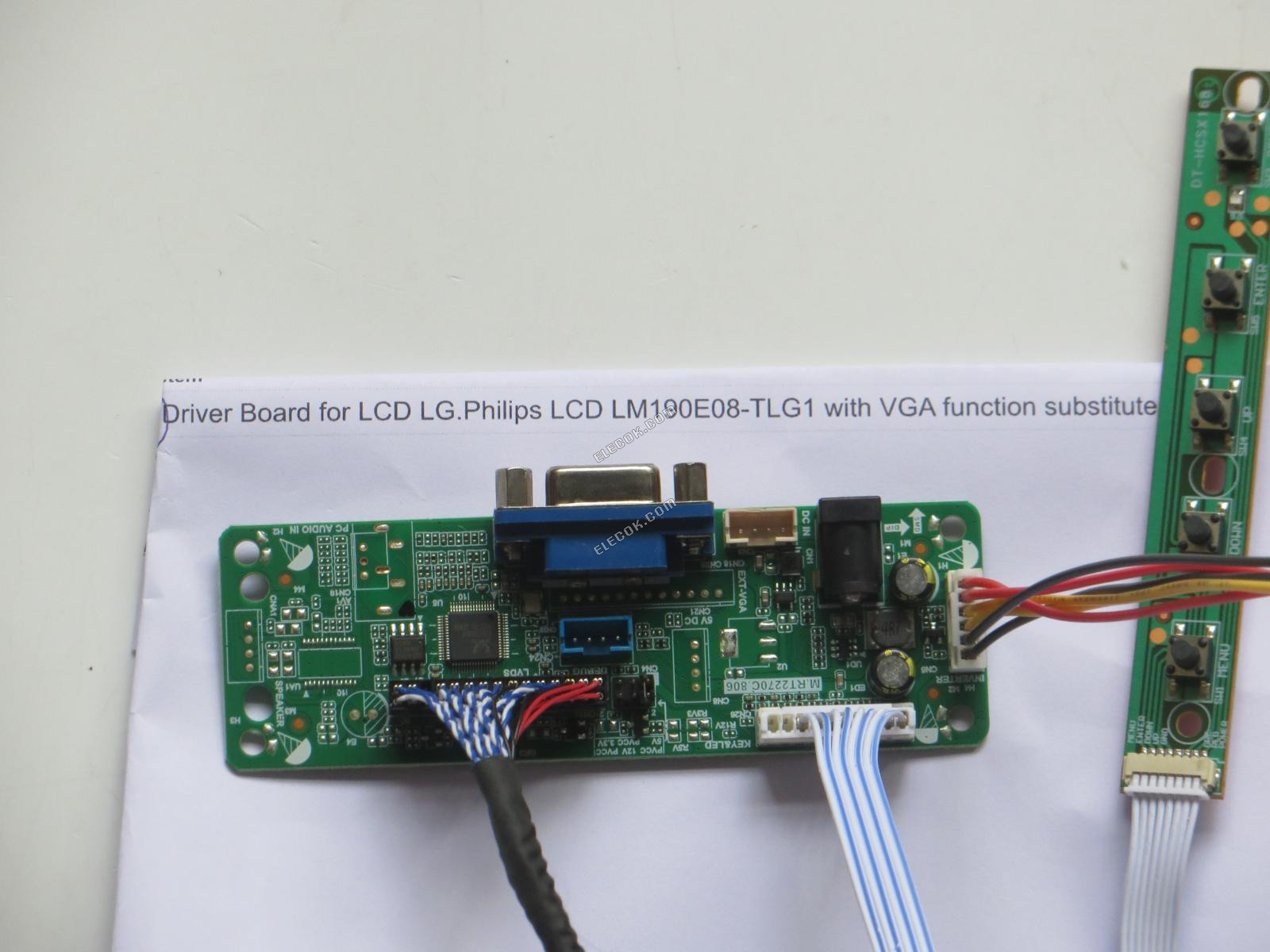 Deska Ovladače pro LCD LG.Philips LCD LM190E08-TLG1 s VGA funkce, náhrada 