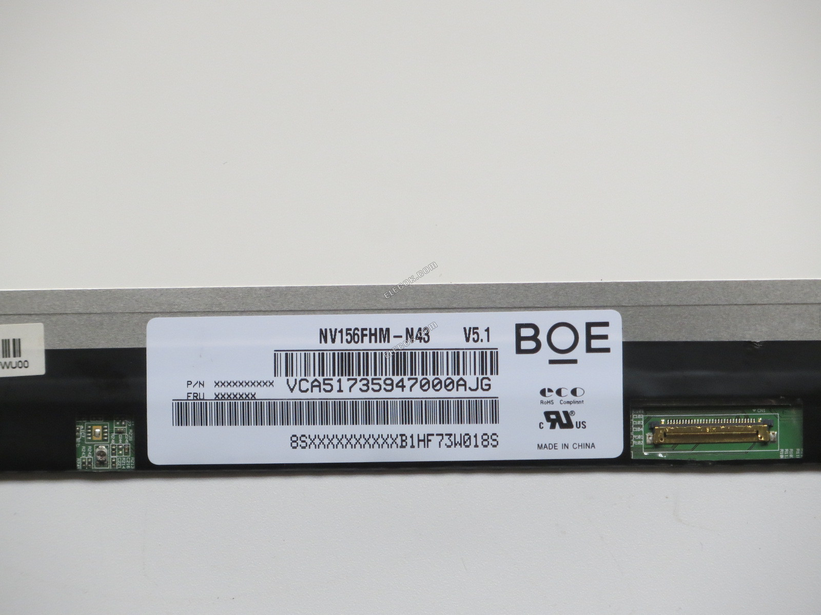 NV156FHM-N43 BOE 15,6" a-Si TFT-LCD, Panel 
